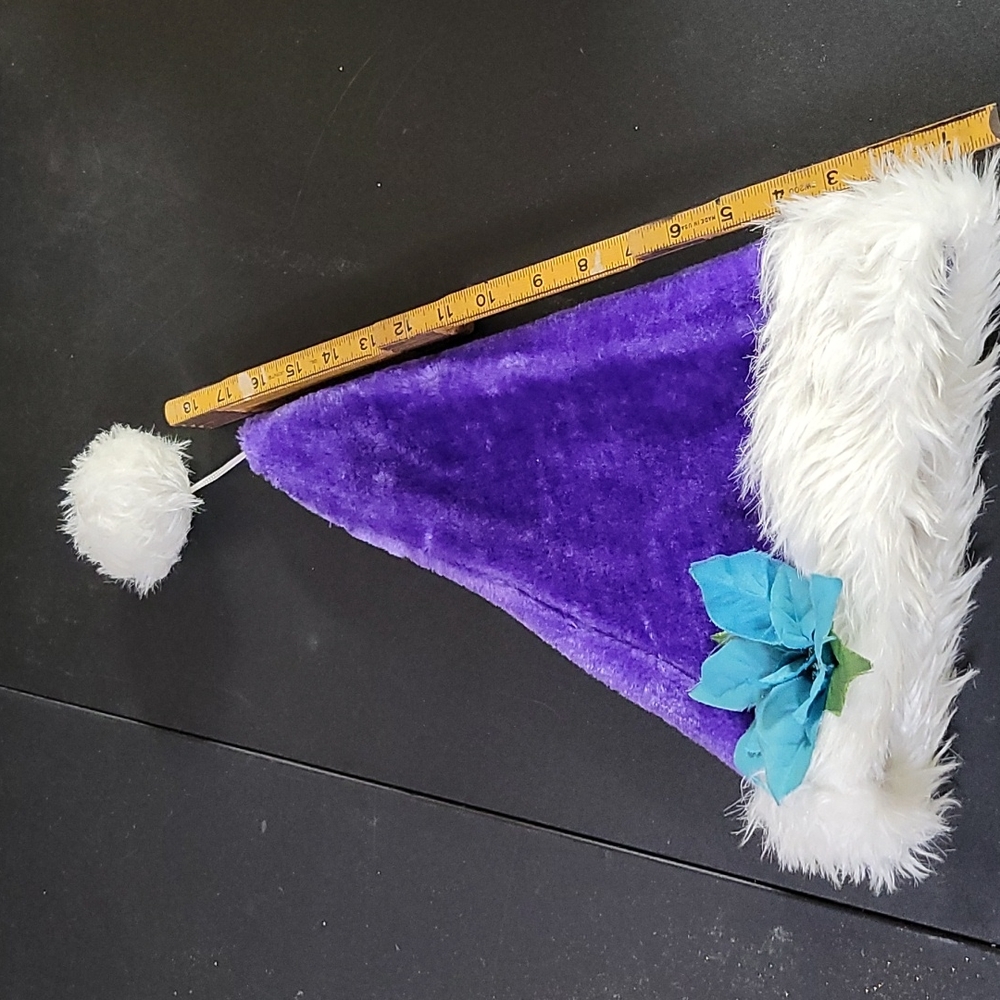 Purple Plush Holiday Hat